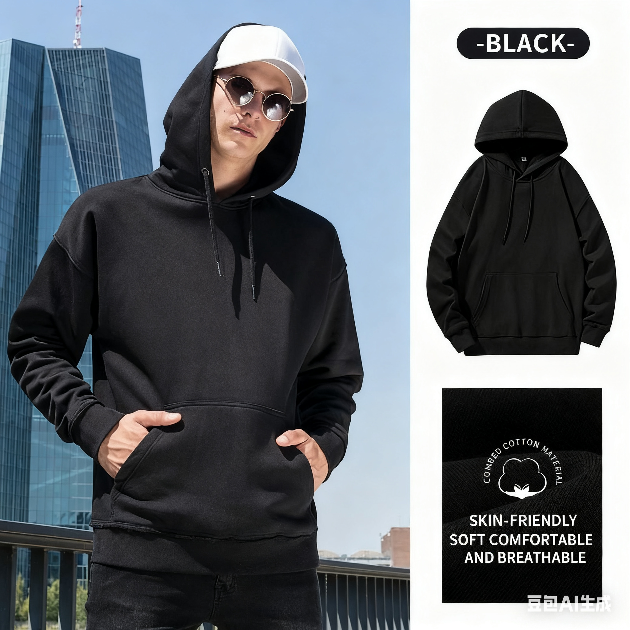 Wholesale Cotton Hoodies unisex 0023 - Image 9